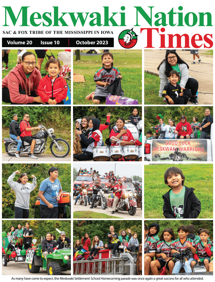 October Meskwaki Nation Times Now Available