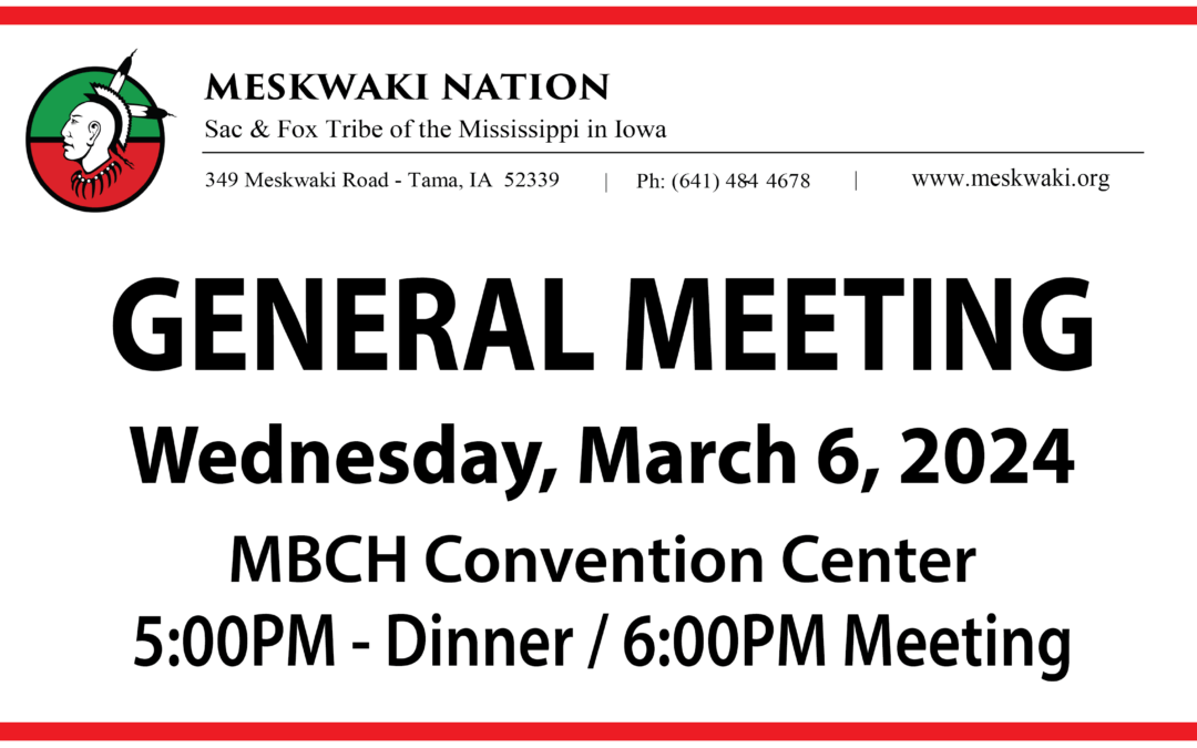 General Meeting Rescheduled