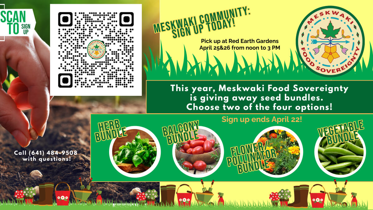 Seed Bundle Giveaway Meskwaki Nation