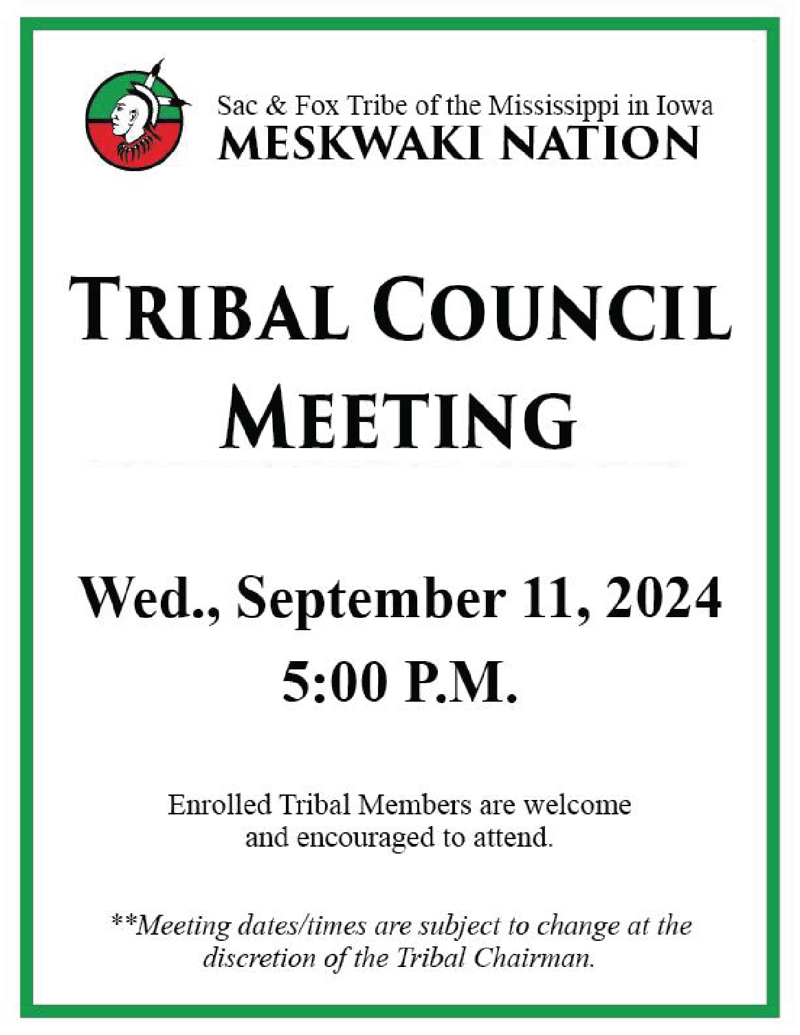 Tribal Council Meeting