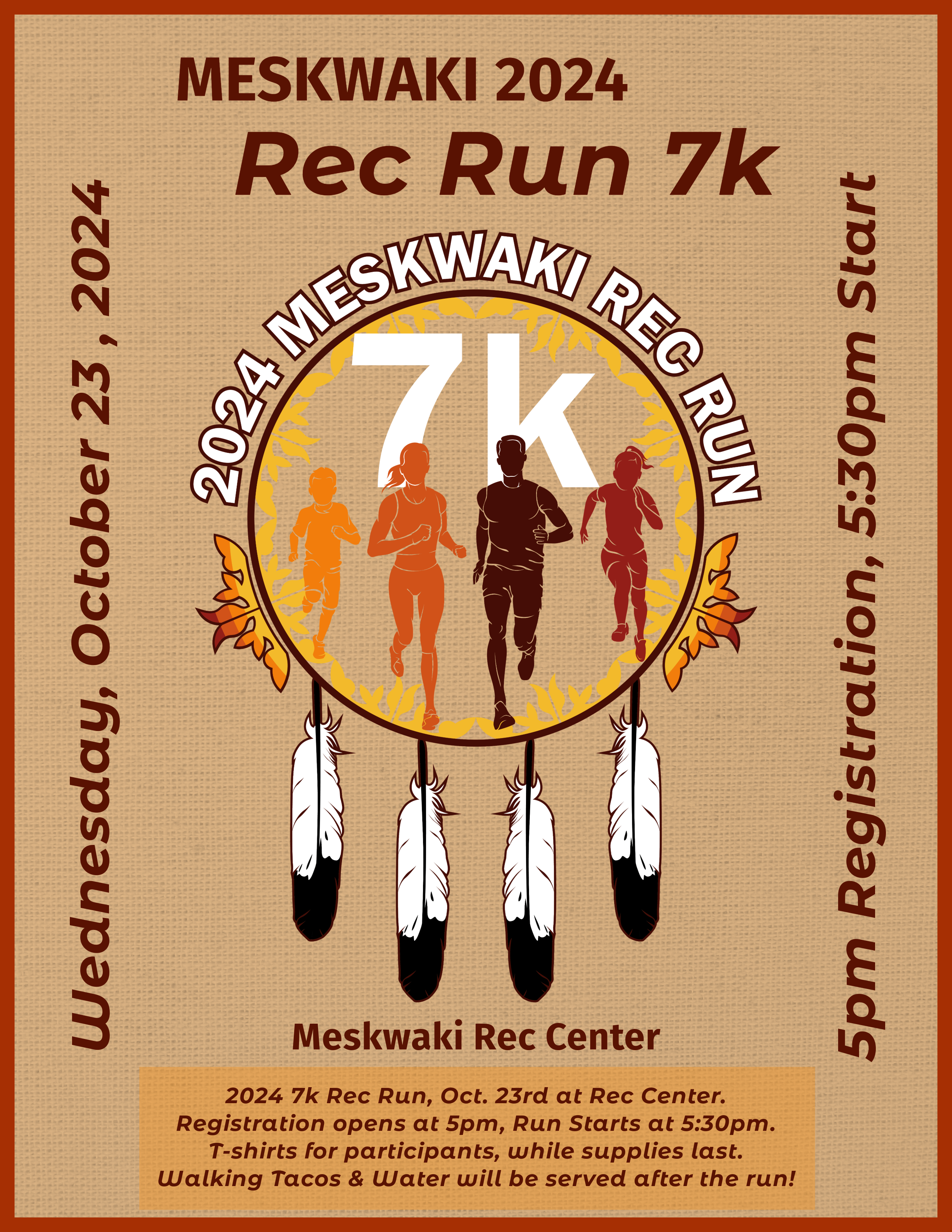 Meskwaki Rec Run 7k to be held October 23, 2024