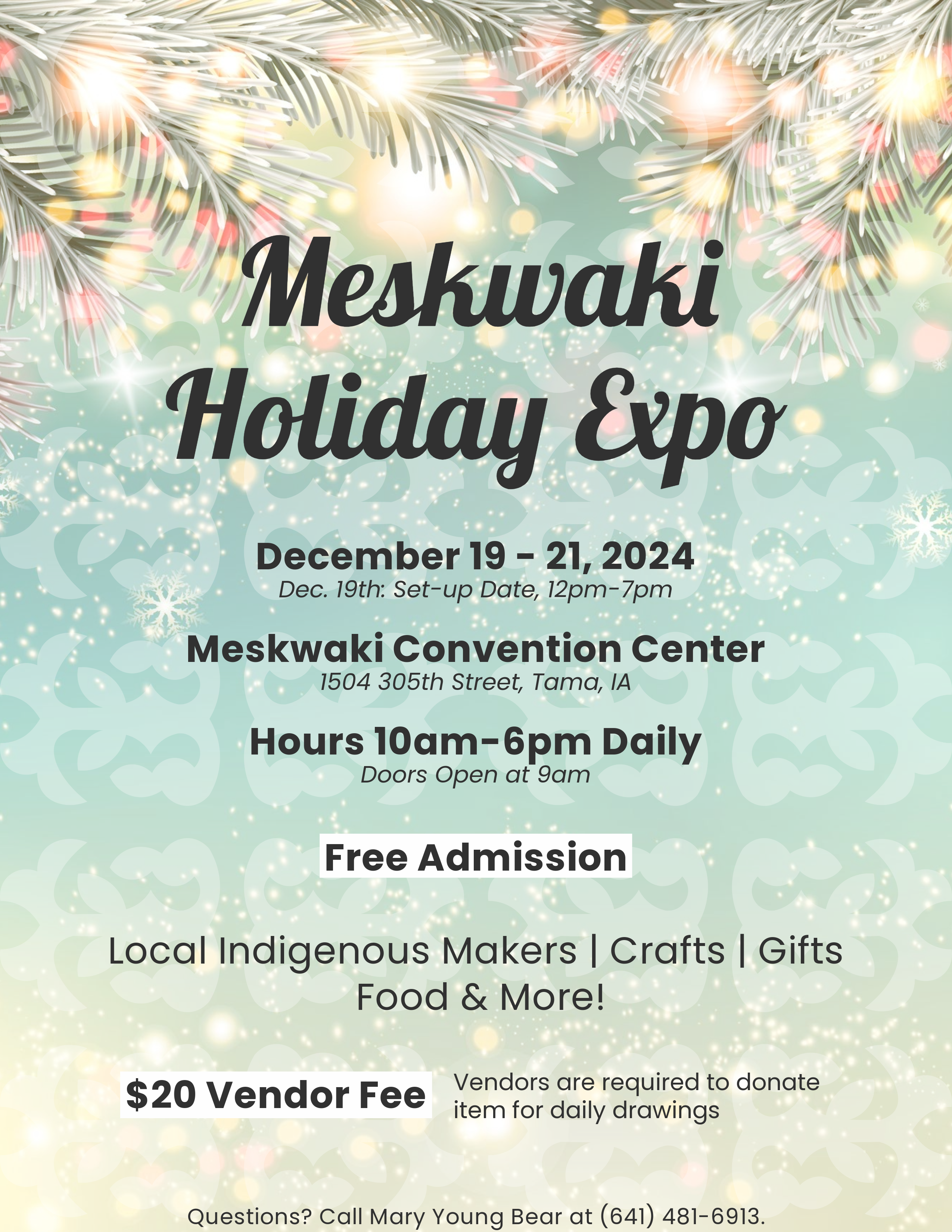 Meskwaki Holiday Expo to be held December 19-21, 2024