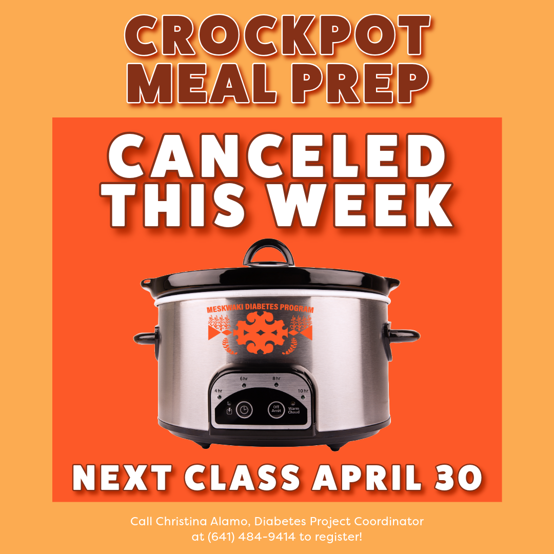 April 9 Crockpot Meal Prep Class has been Canceled