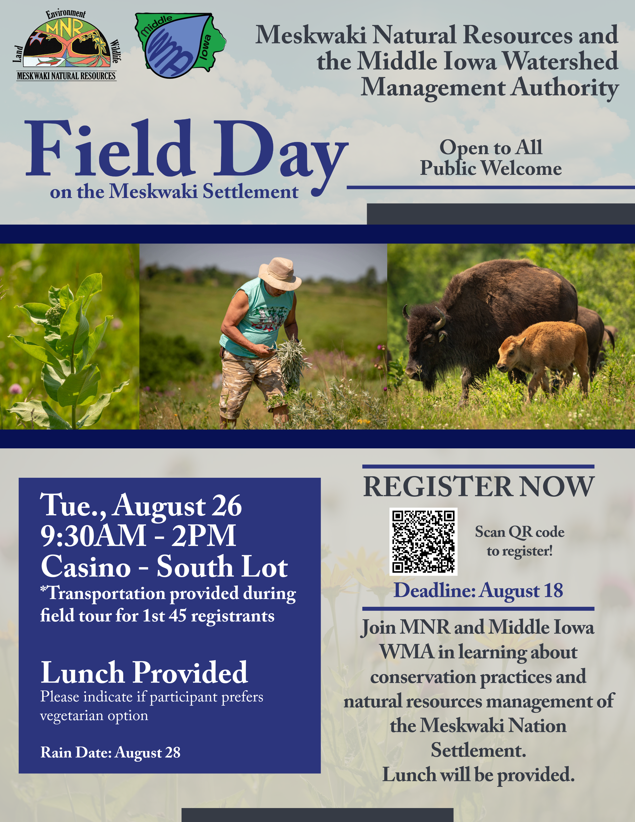 MNR to host Field Day on the Meskwaki Settlement on August 26