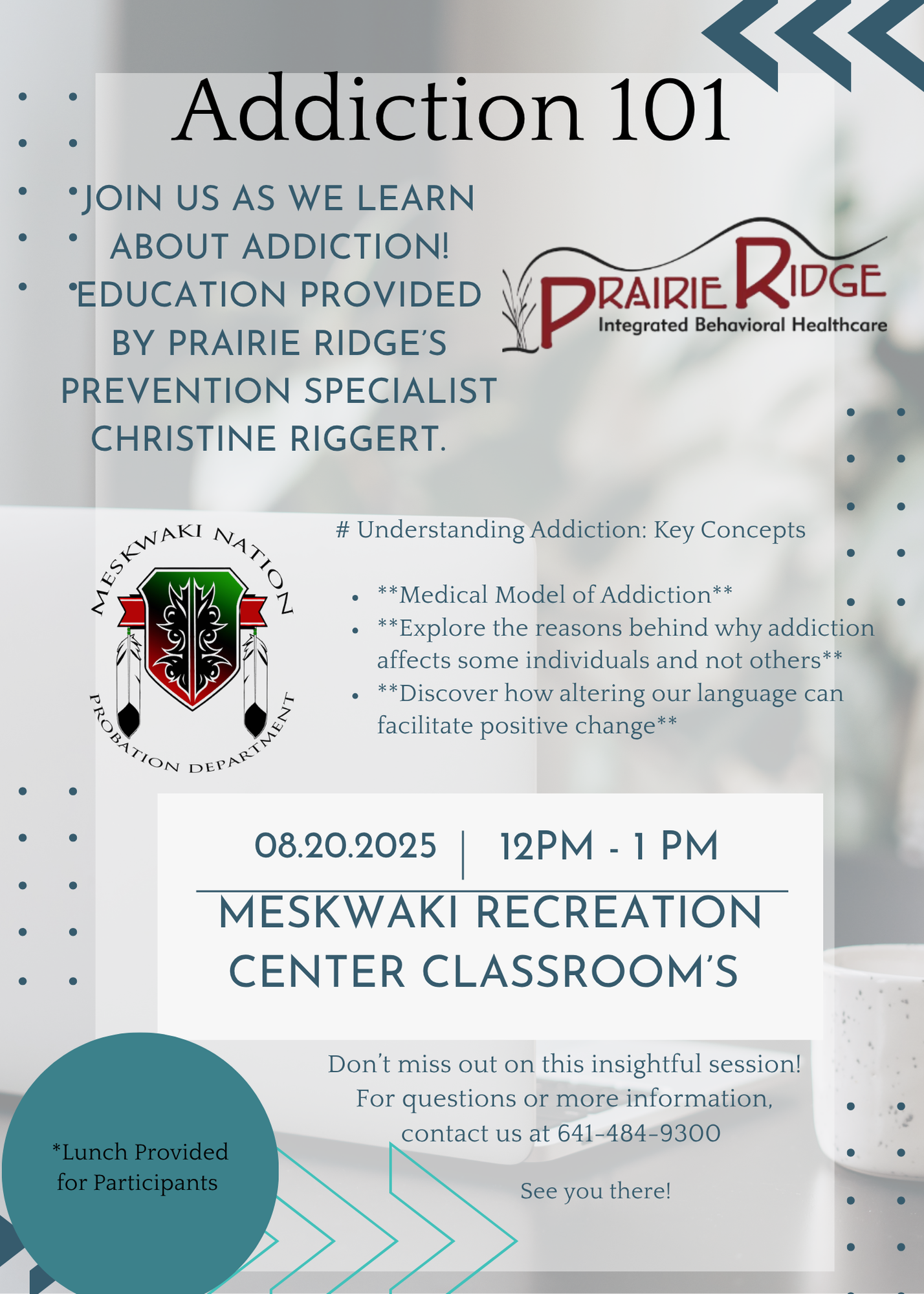 Addiction 101: Understanding the Roots of Addiction to be held August 20