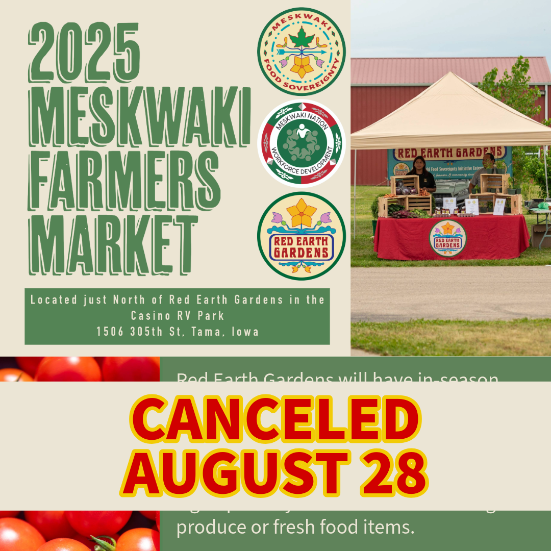 August 28 Farmers Market Canceled