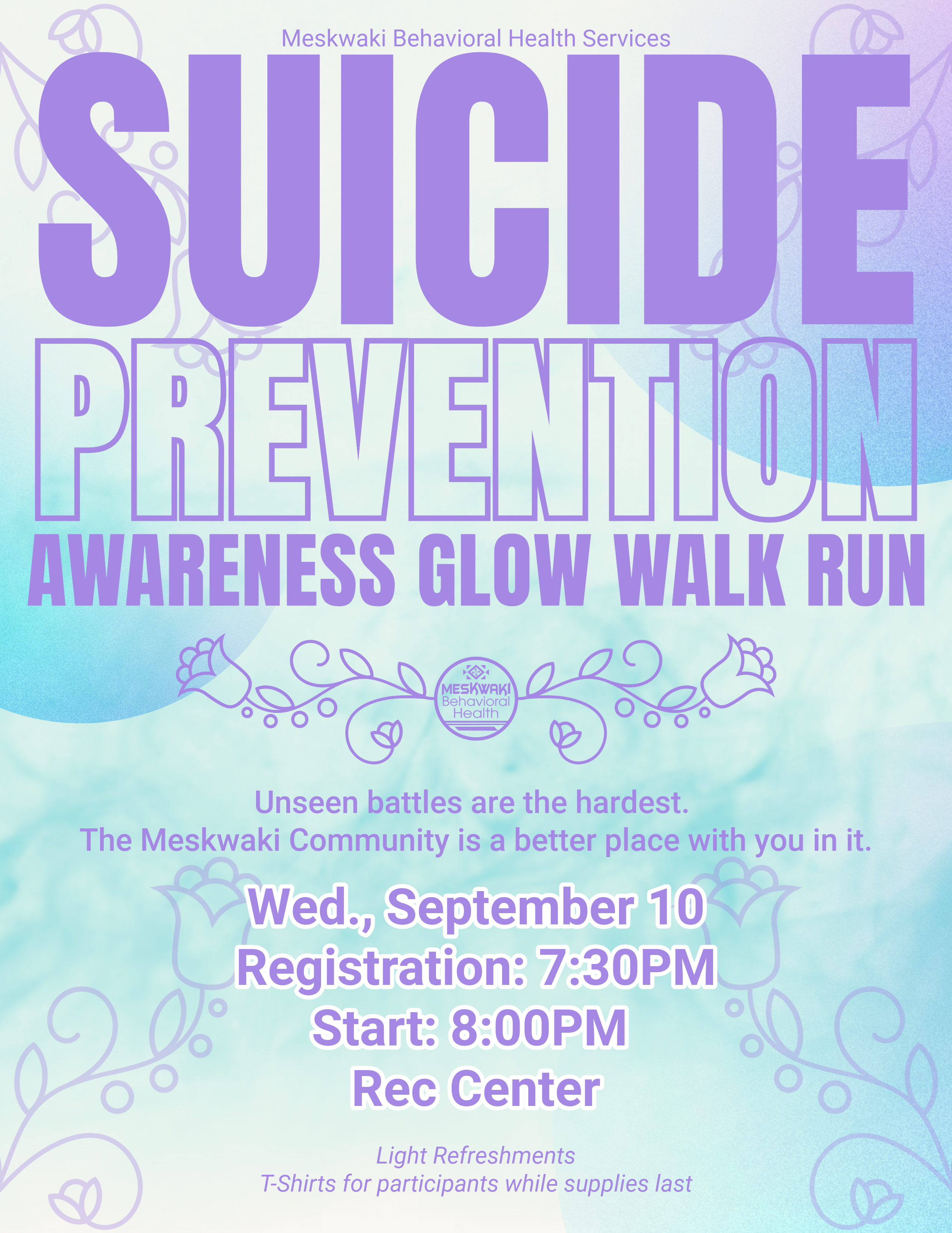 Behavioral Health to host Suicide Prevention Awareness Glow Walk/Run on September 10
