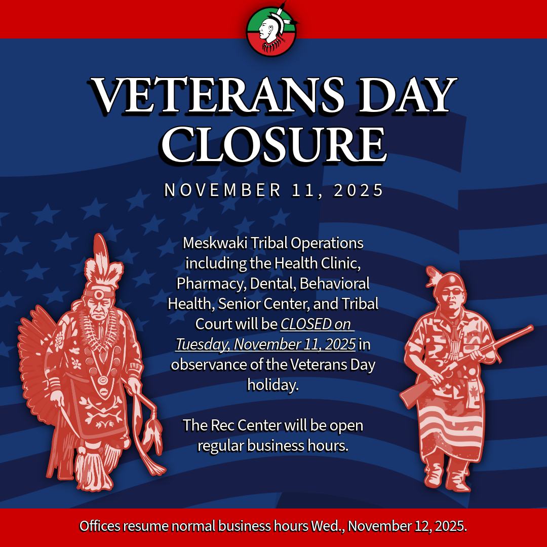 Tribal Operations Closed for Veterans Day on November 11