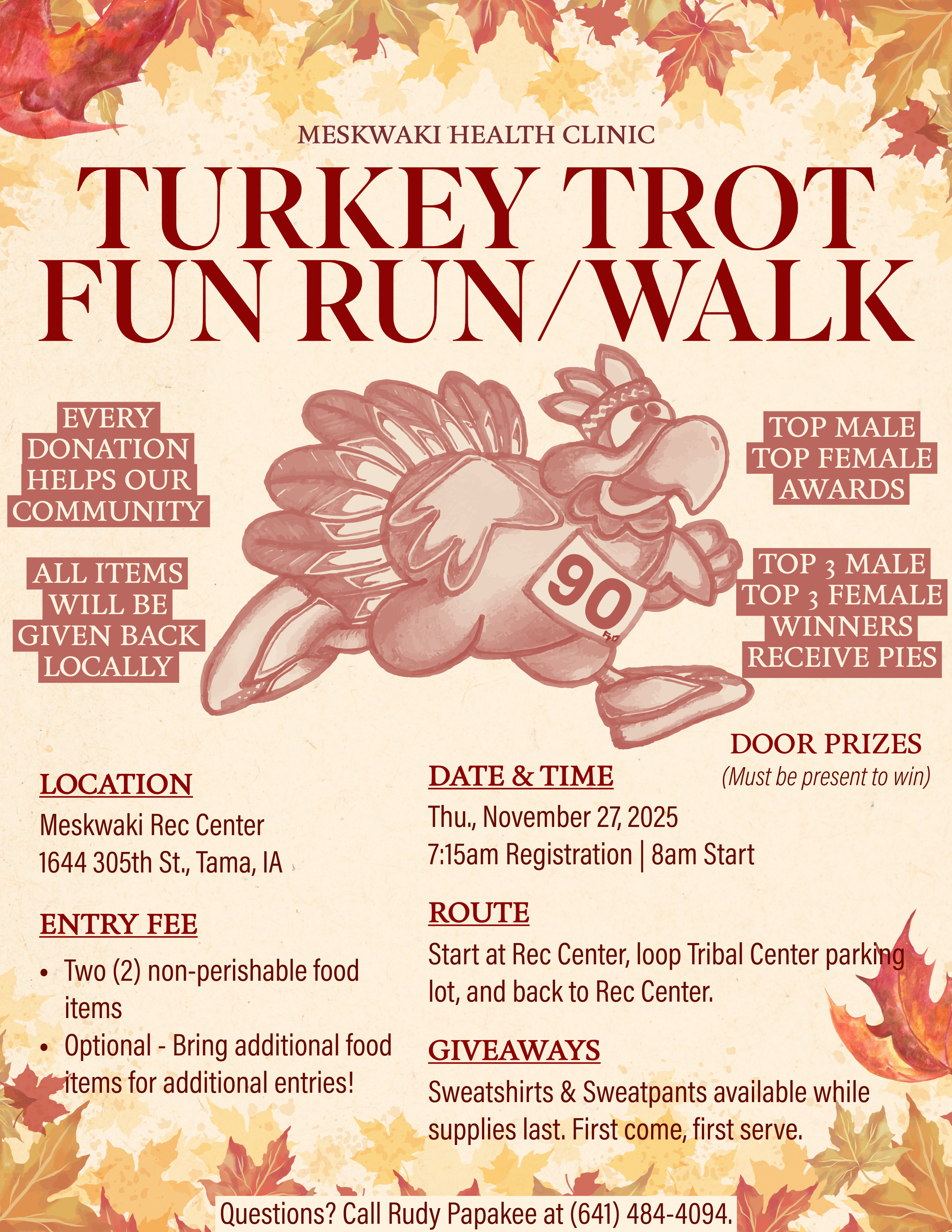 Meskwaki Health Clinic to host Turkey Trot on November 27