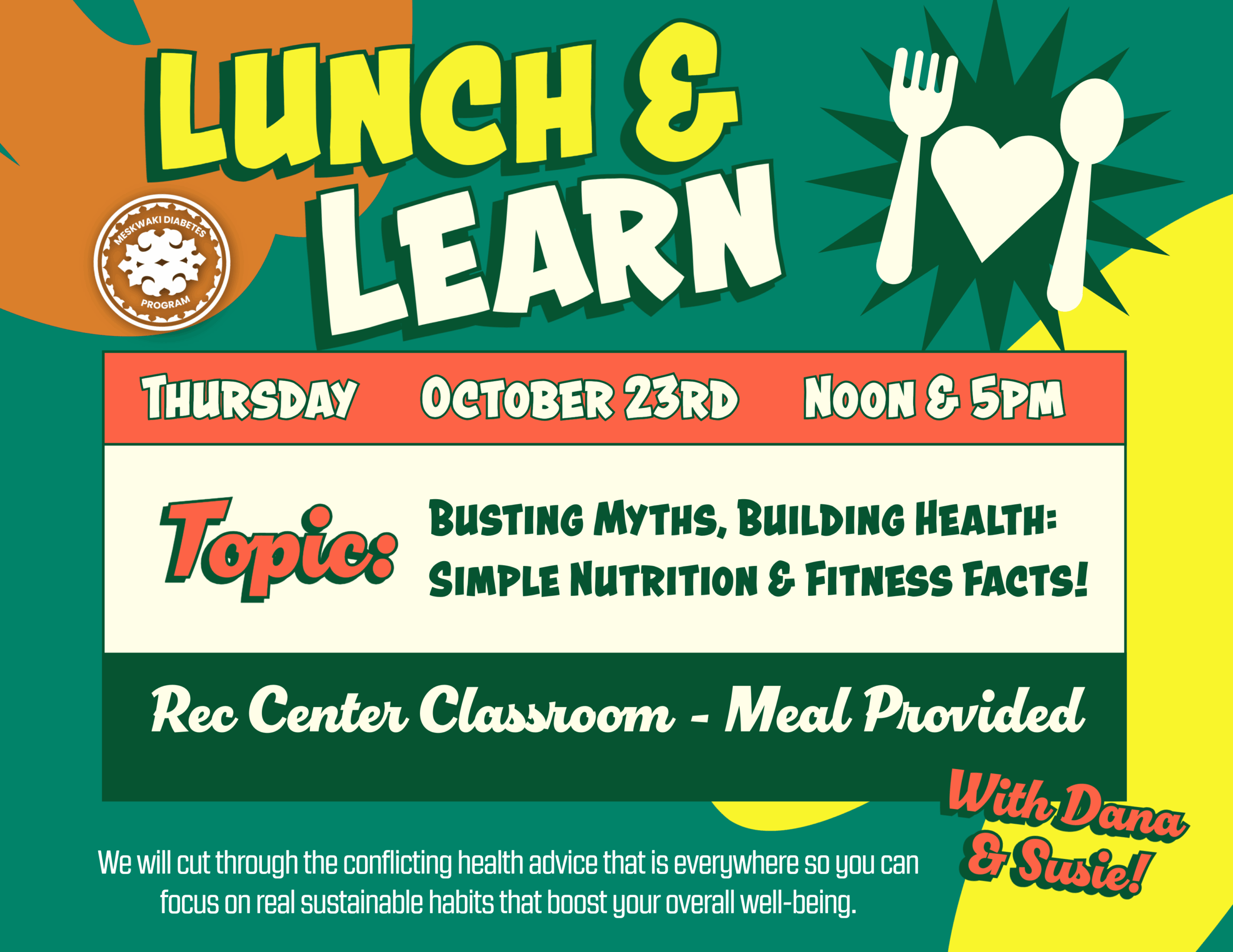 Lunch & Learn with Dana and Susie on Thursday, October 23rd!