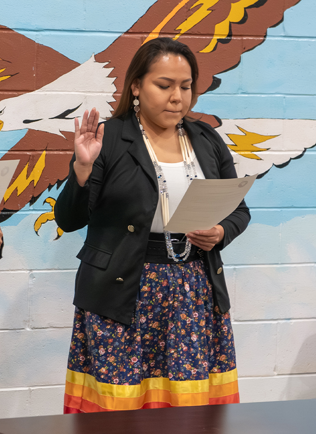Paige Young Bear-Brown Swear-in