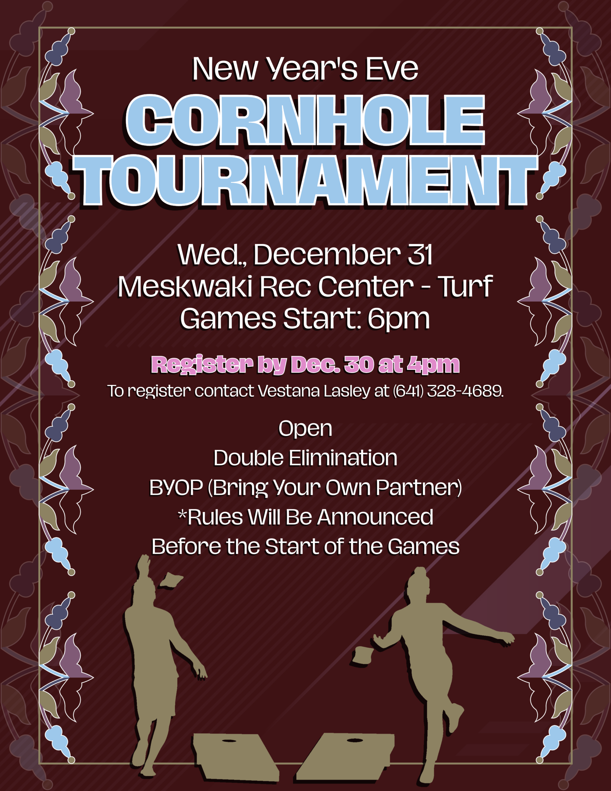 Behavioral Health NYE Cornhole Tournament held December 31