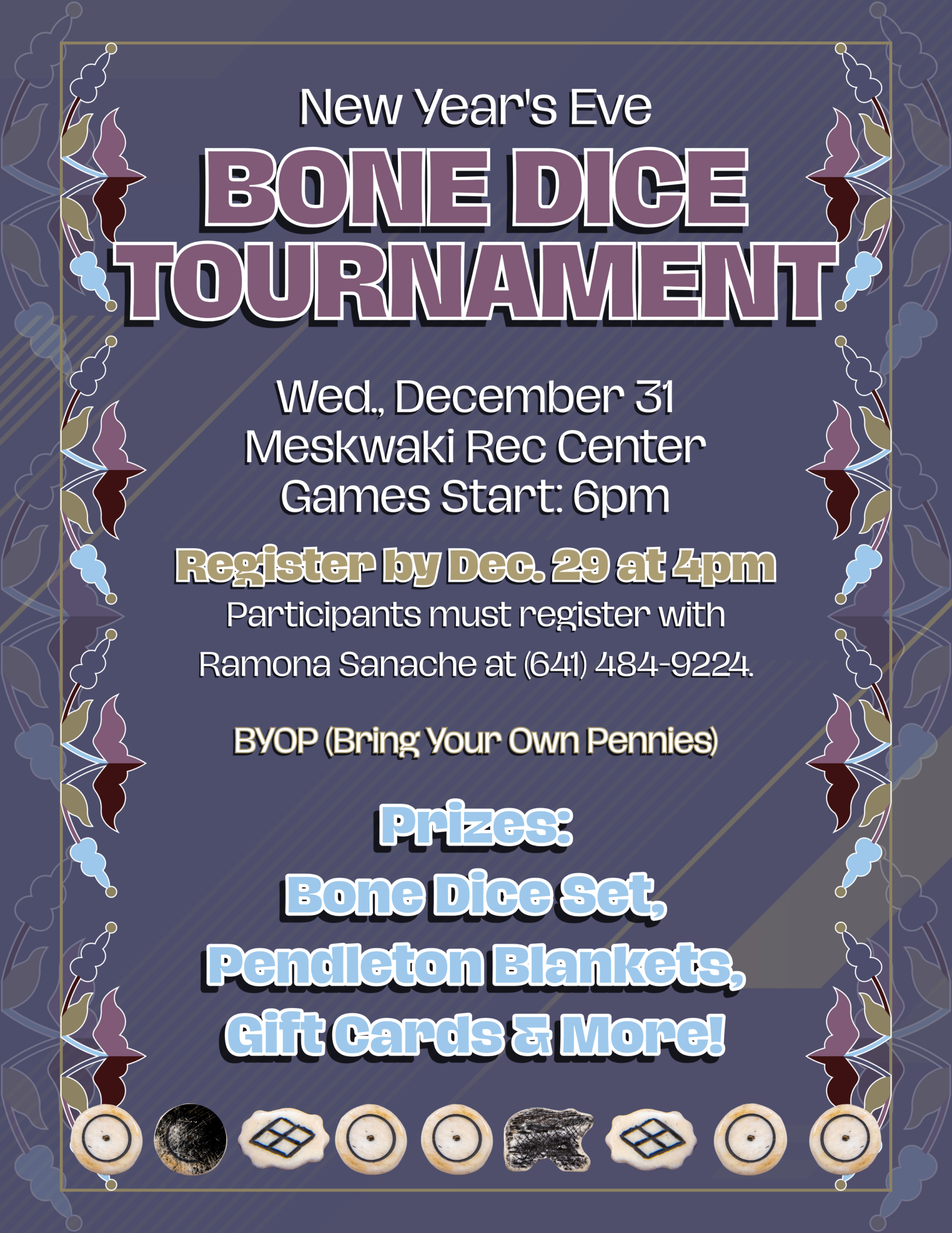 Behavioral Health NYE Bone Dice Tournament to be held December 31