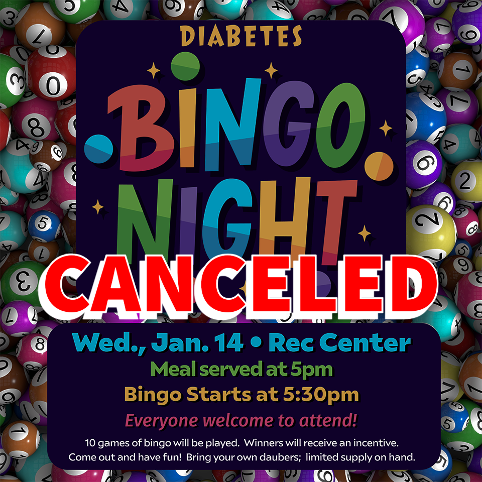 Diabetes Program – Bingo Night CANCELED