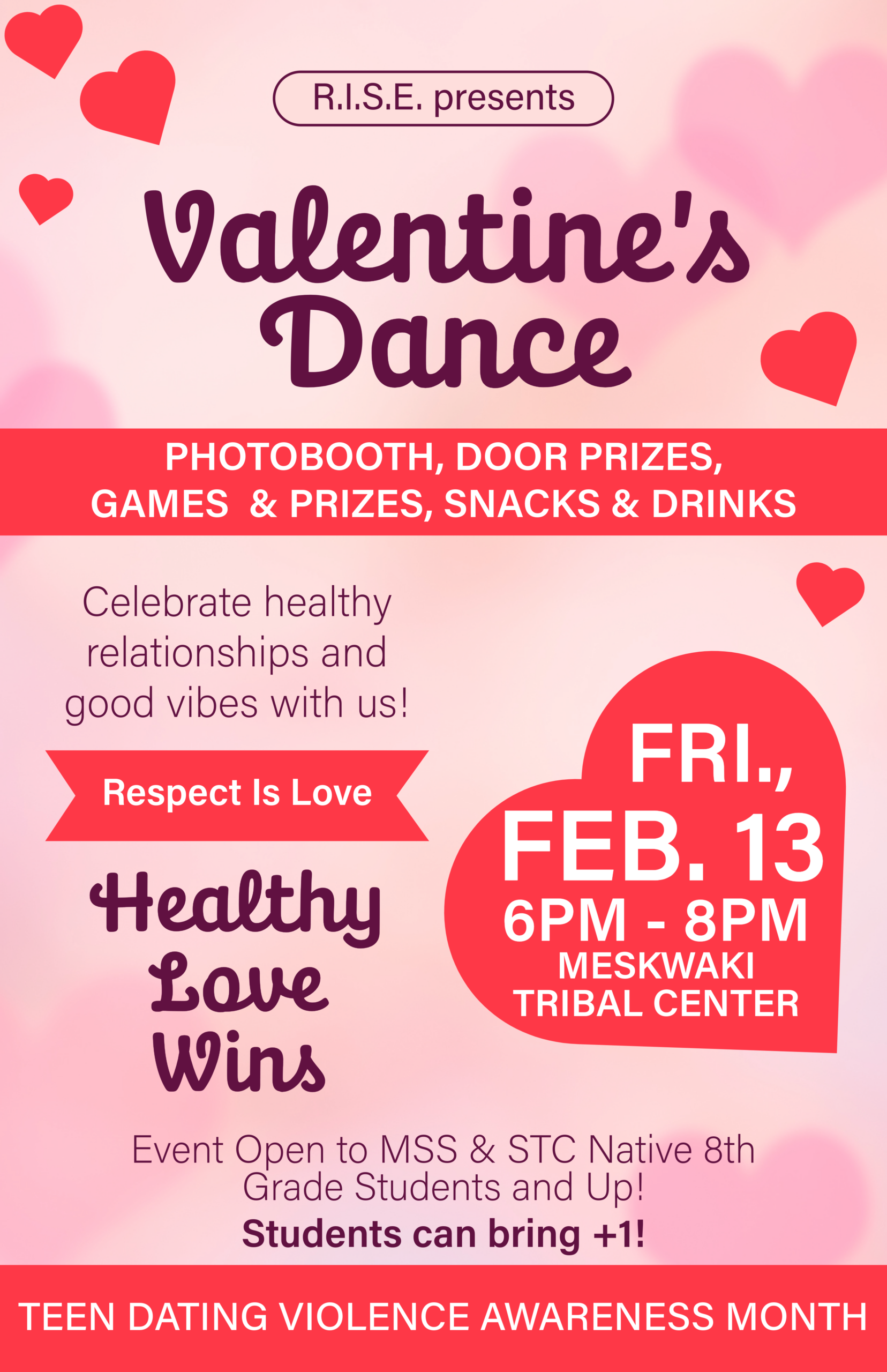 RISE to host a Valentine’s Dance on Feb. 13 in Recognition of Teen Dating Violence Awareness Month