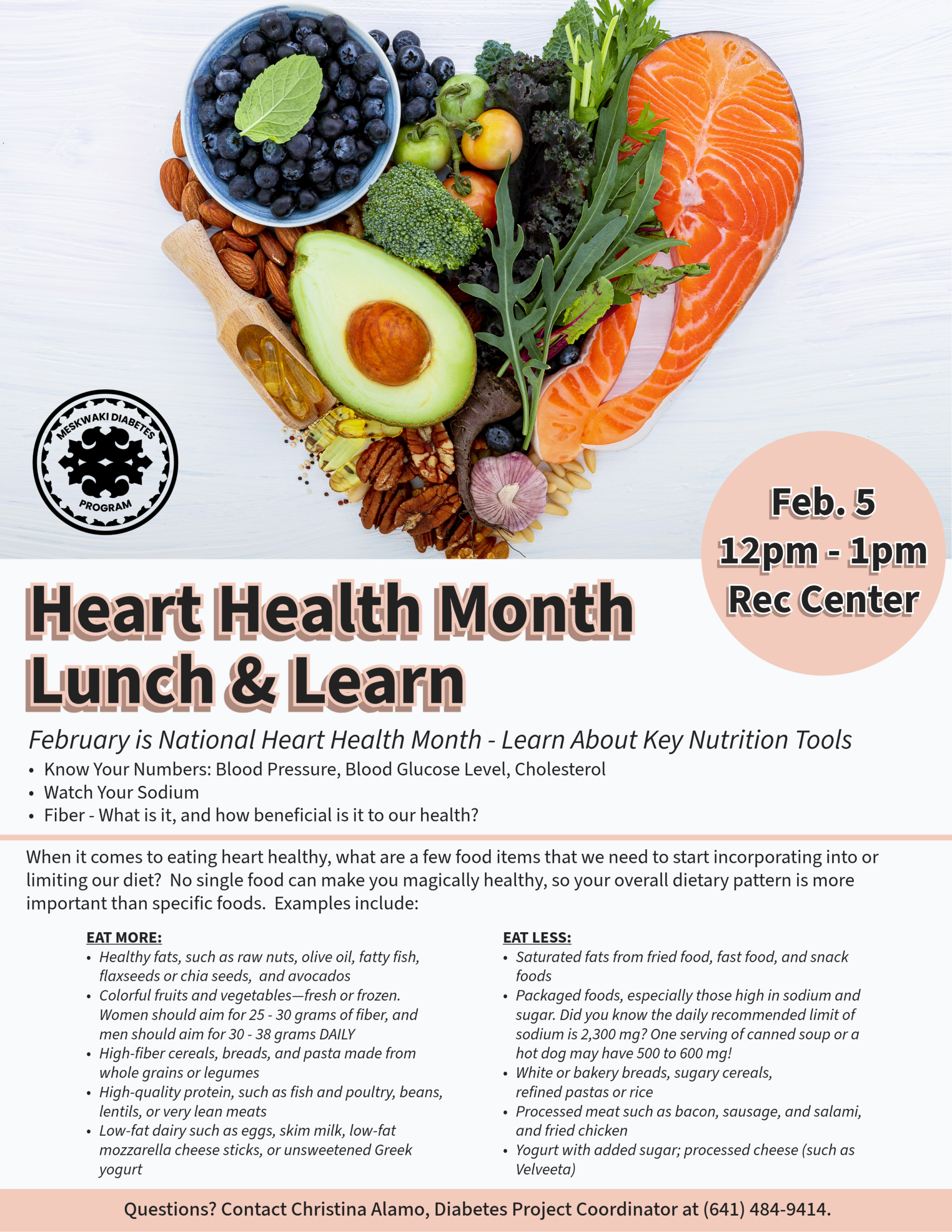 Diabetes Program to host Heart Health Month Lunch & Learn on February 5