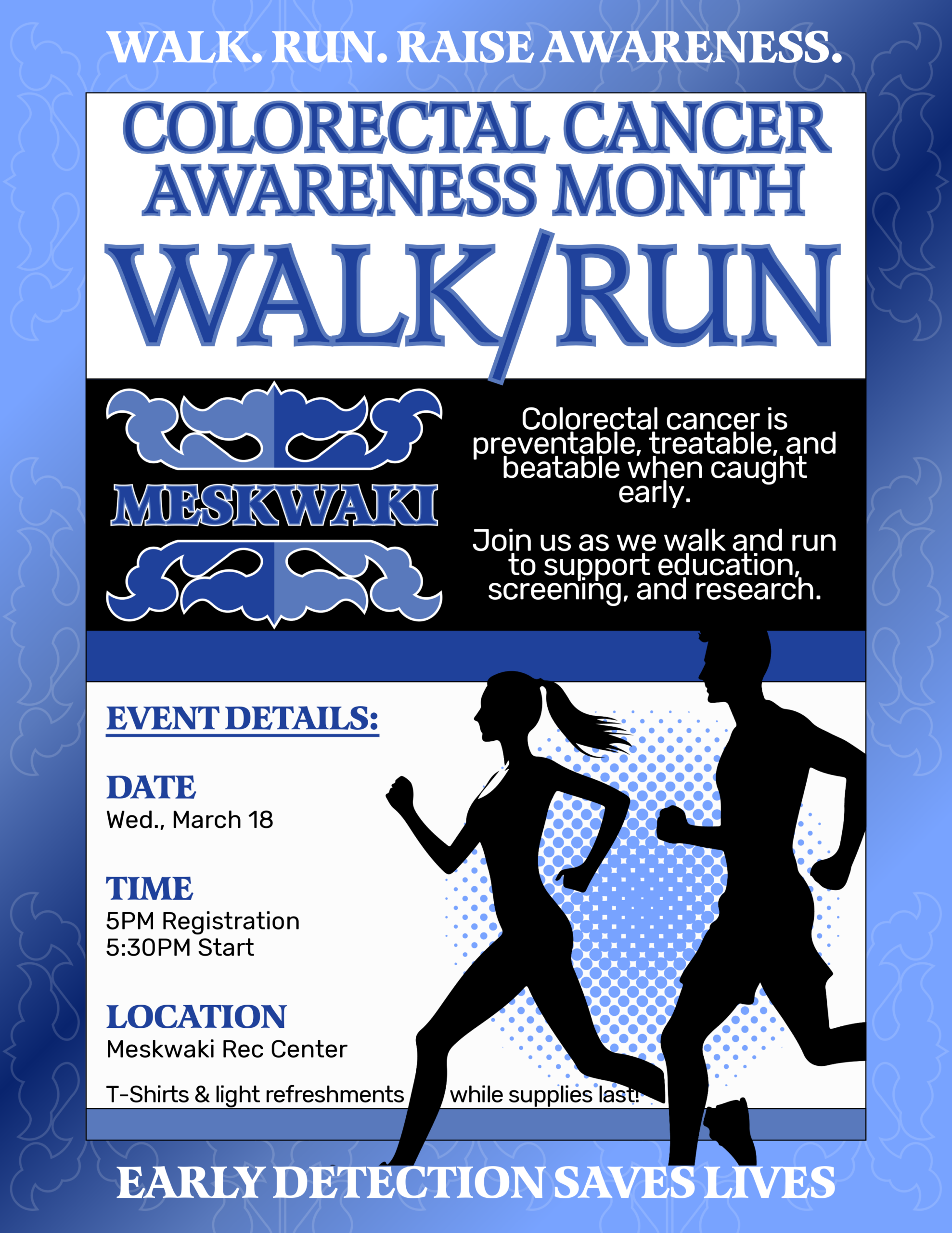 Colorectal Cancer Awareness Month Walk/Run to be held March 18