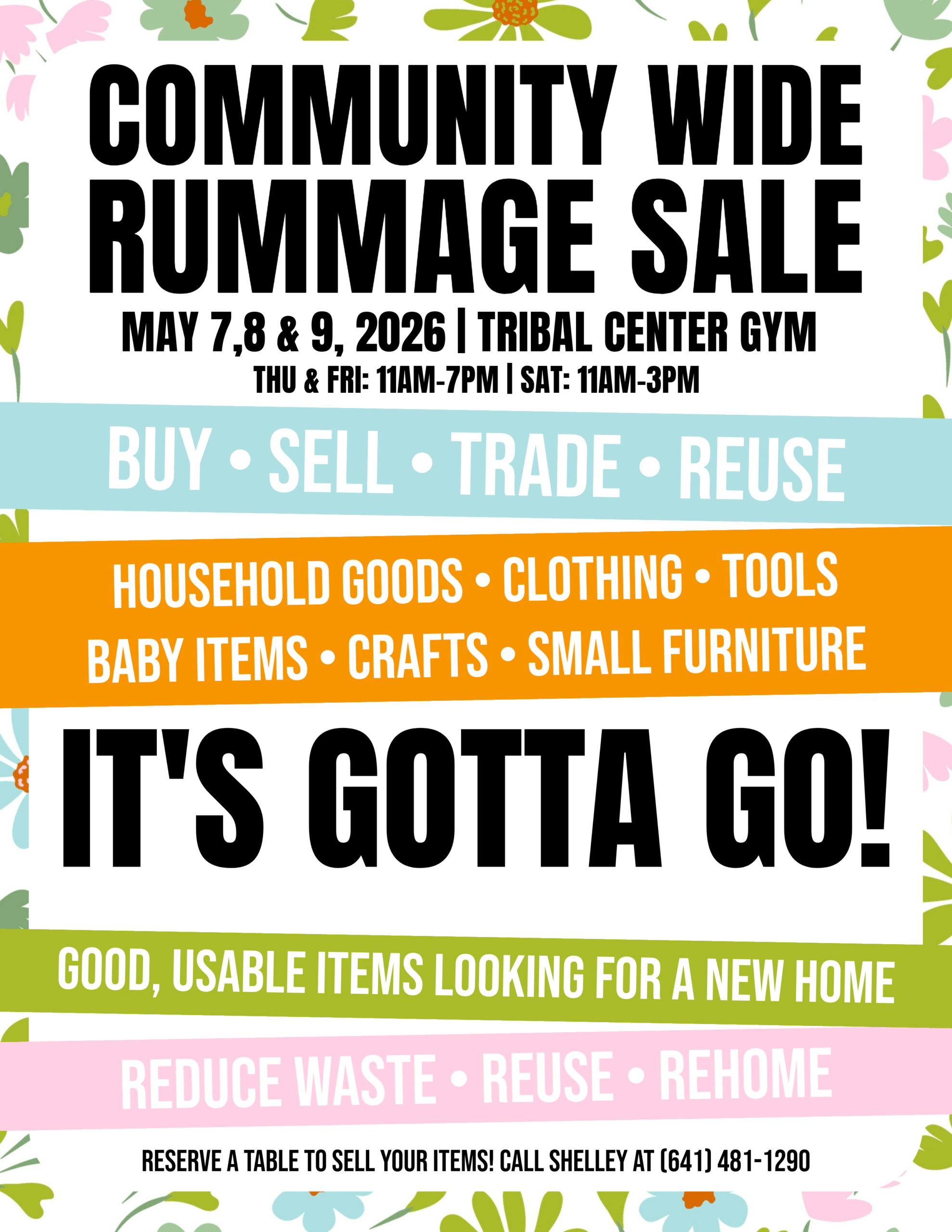 Community-Wide Rummage Sale to be held May 7-9, 2026