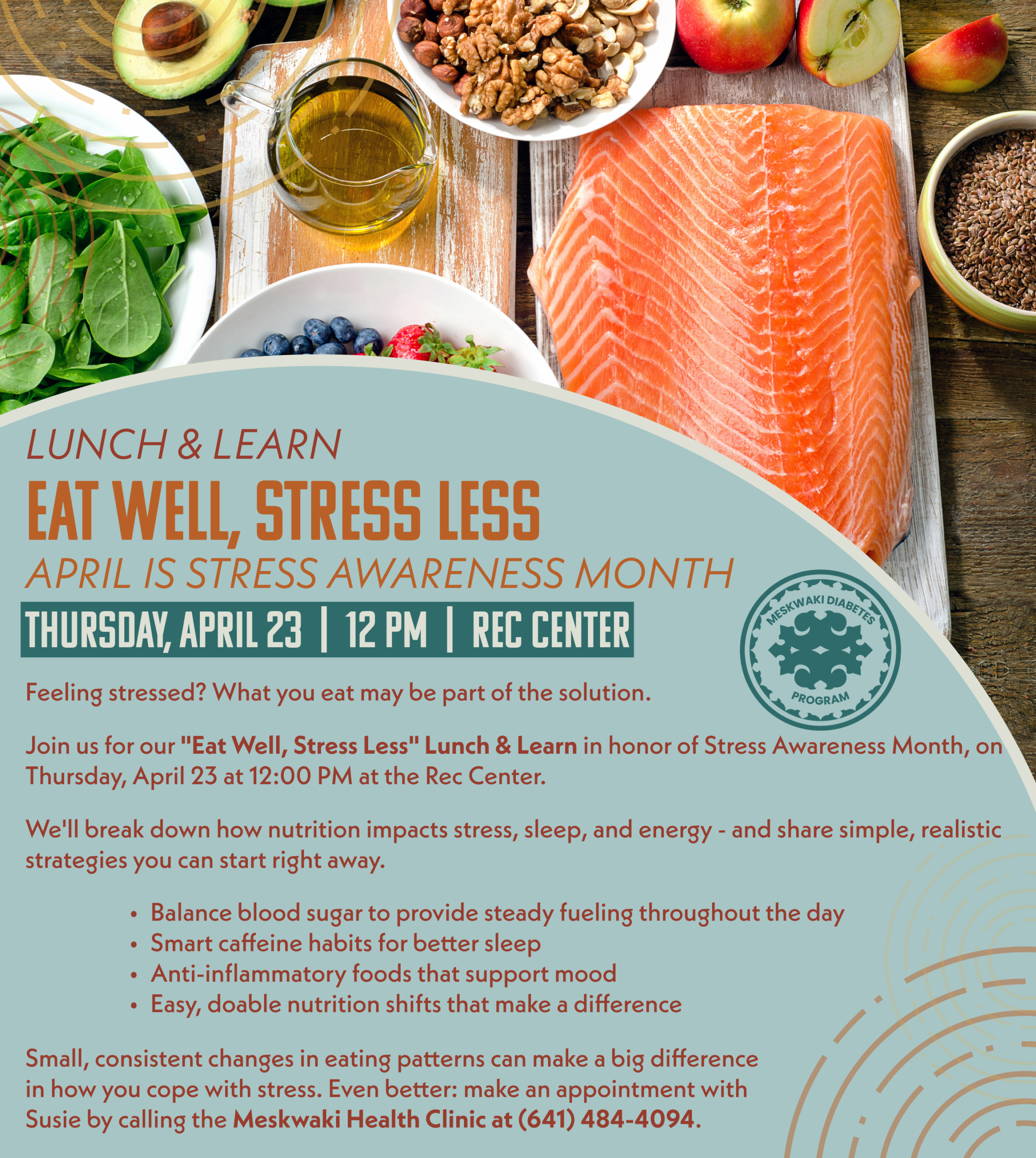 Diabetes Program to host Eat Well, Stress Less Lunch & Learn on April 23