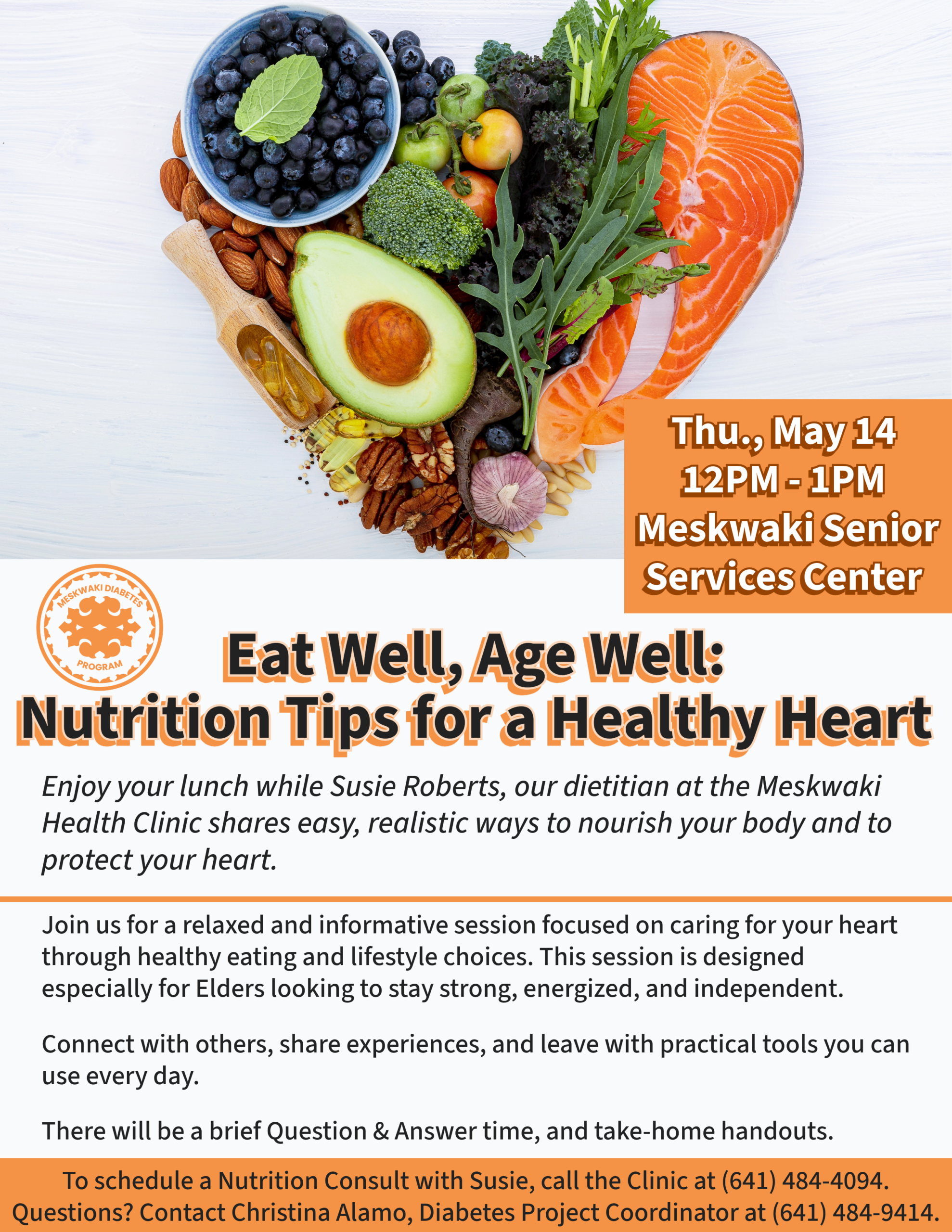 Diabetes Program to host Eat, Well Age Well Lunch & Learn at Meskwaki Senior Services on May 14