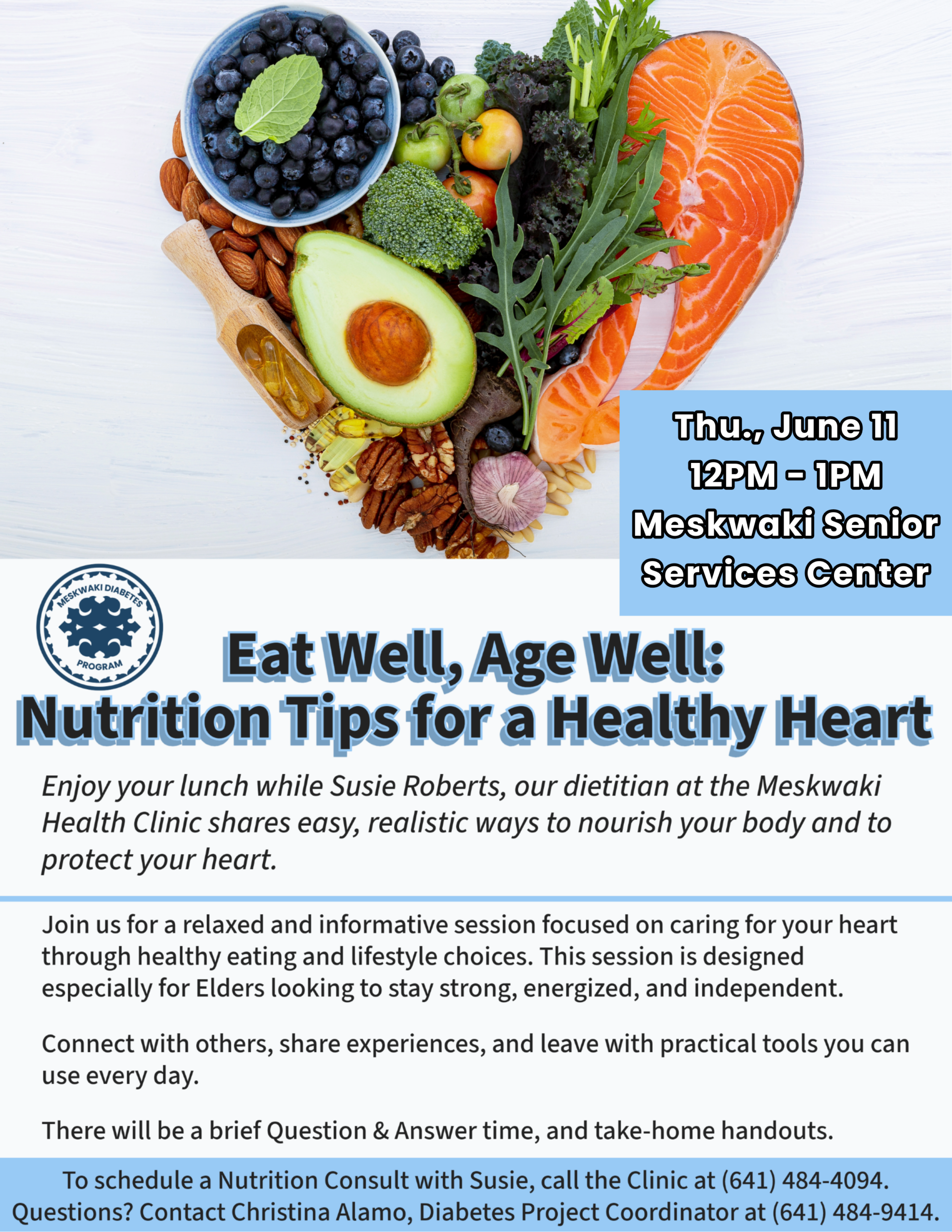 Meskwaki Diabetes Program to host “Eat Well, Age Well” Lunch & Learn at Senior Services on June 11