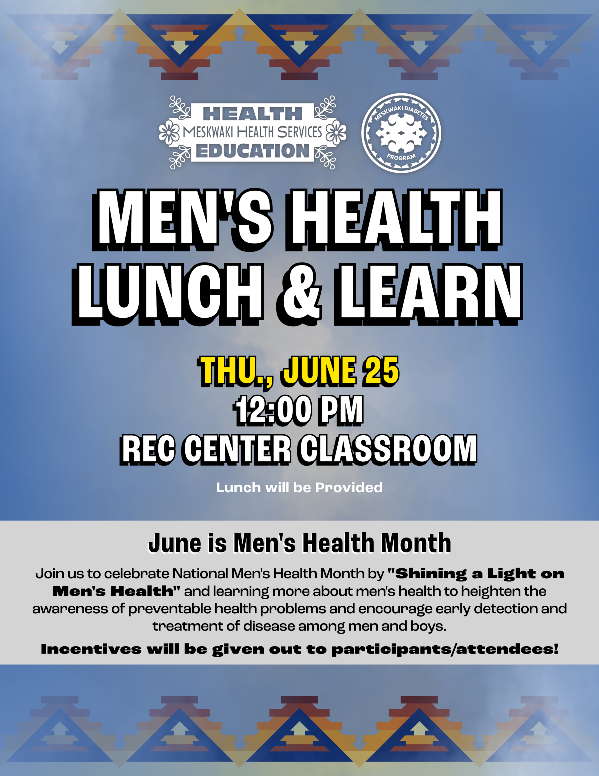 Men’s Health Lunch & Learn Rescheduled to June 25