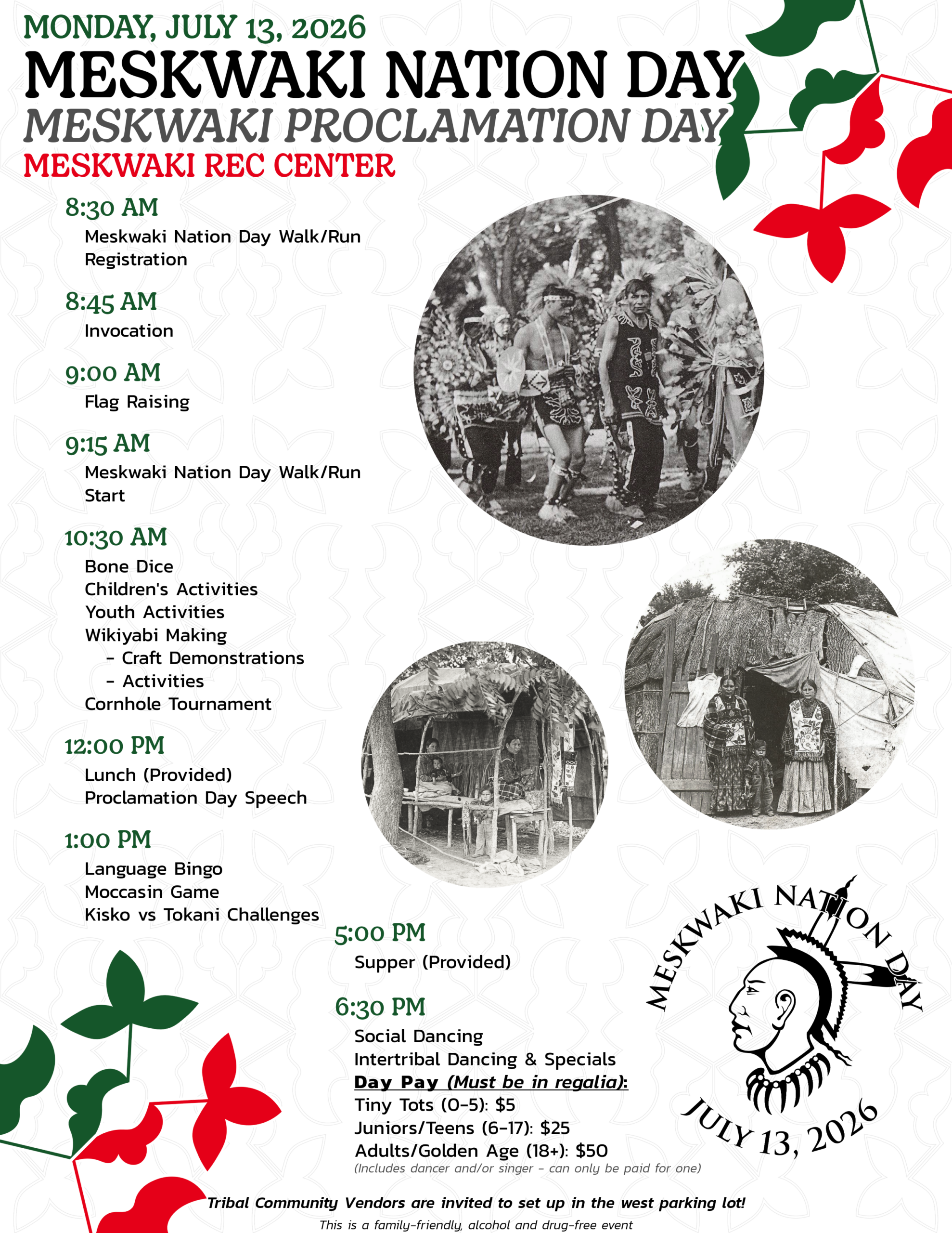 UPDATE: Meskwaki Nation Day Activities will now be held at Meskwaki Rec Center