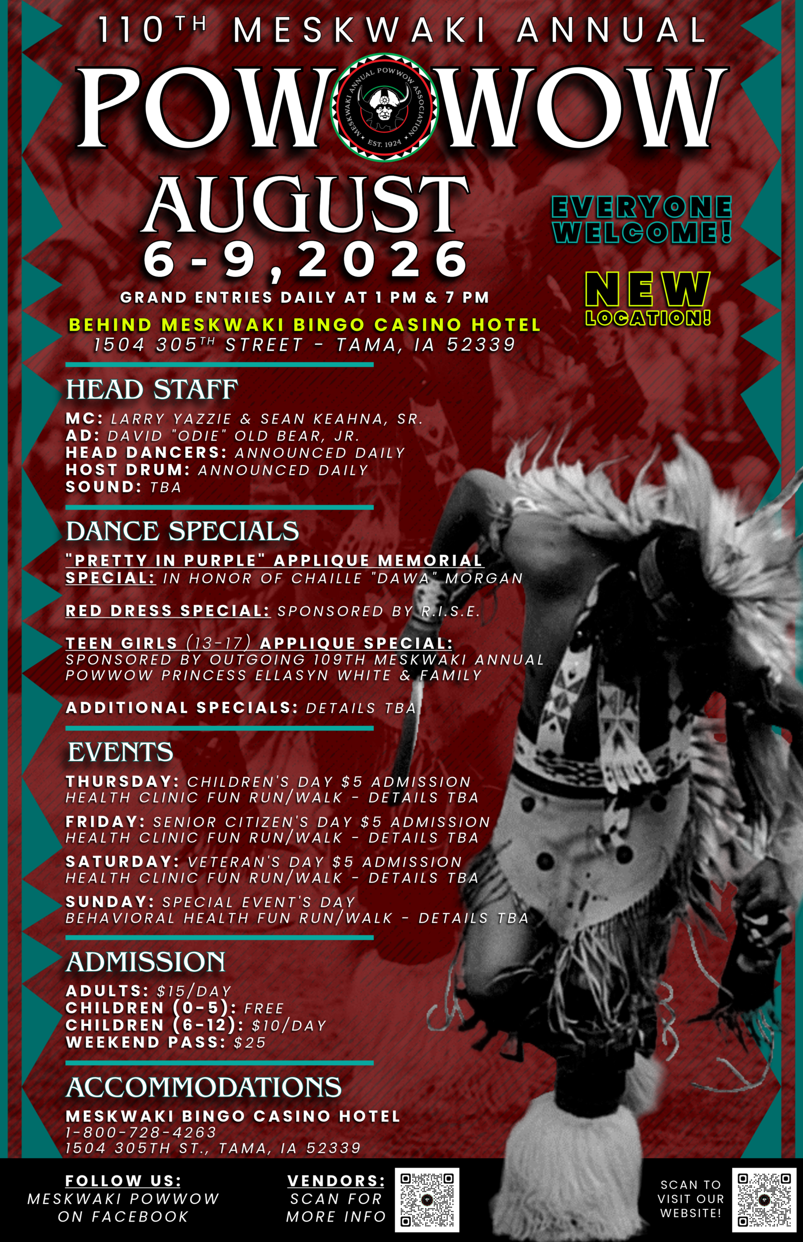 110th Meskwaki Annual Powwow will be Held behind the Meskwaki Bingo Casino Hotel