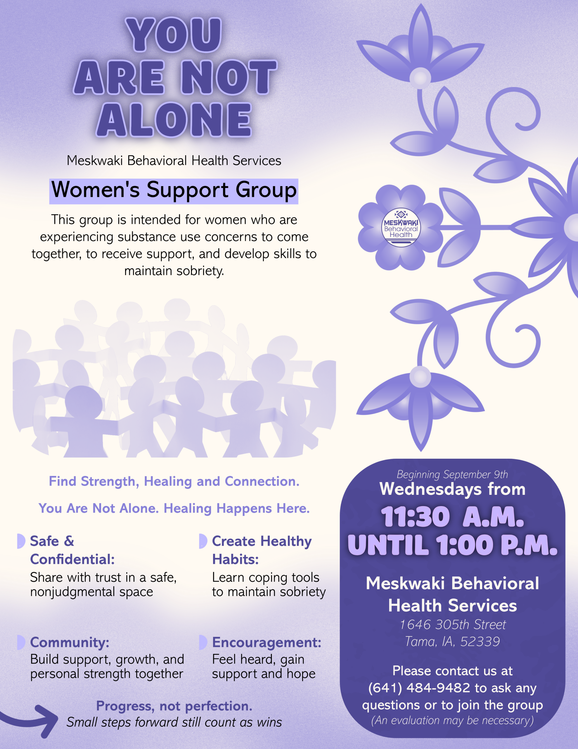Women’s Support Group to be held Every Wednesday Beginning September 9