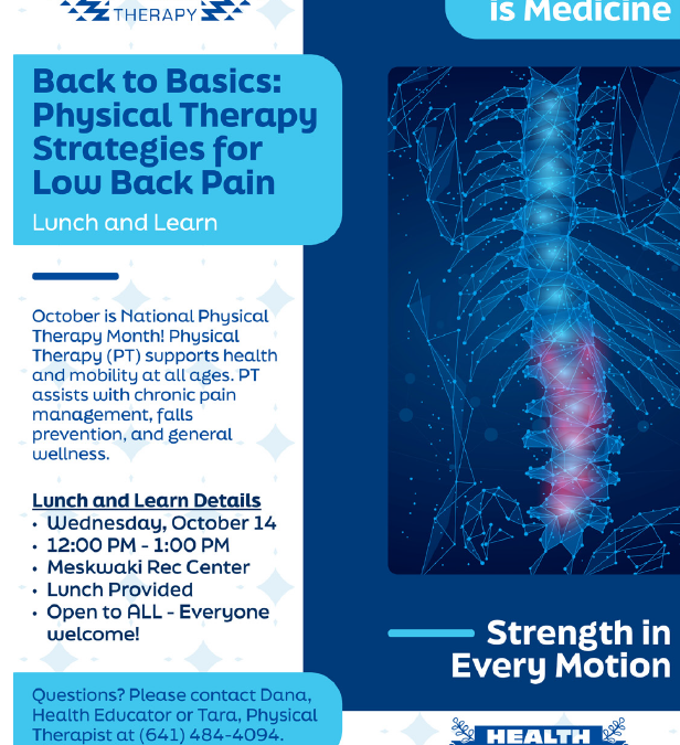 Health Education & Physical Therapy to hold Lunch and Learn on October 14