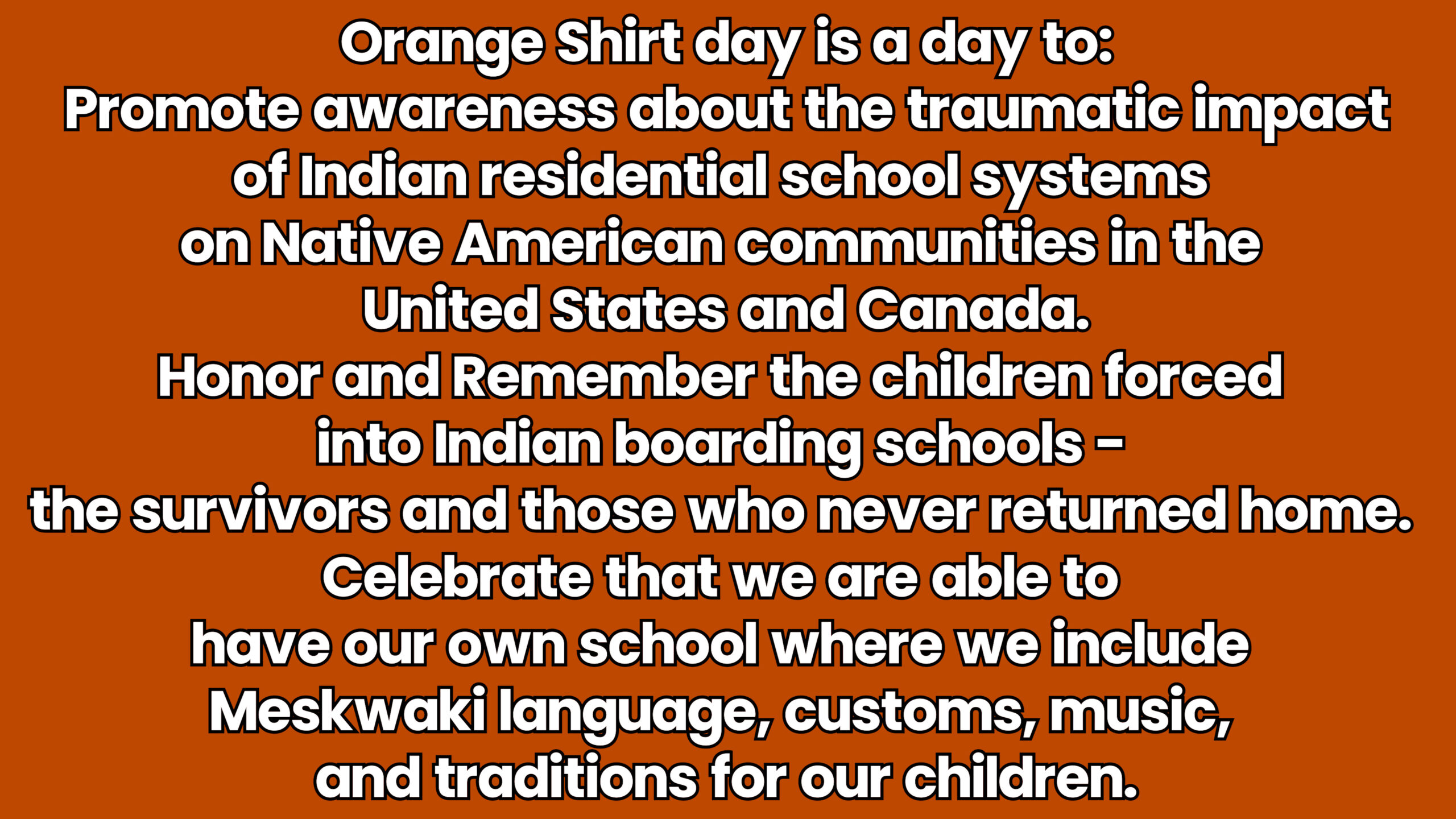 VIDEO: 🧡 Orange Shirt Day at The Meskwaki Nation, 2026 🧡