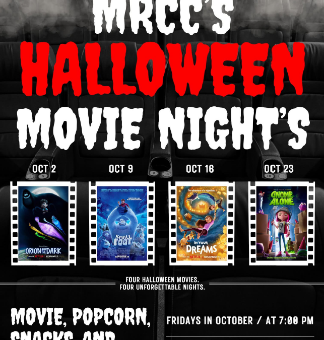 MRCC Halloween Family Movie Nights to be held Fridays in October